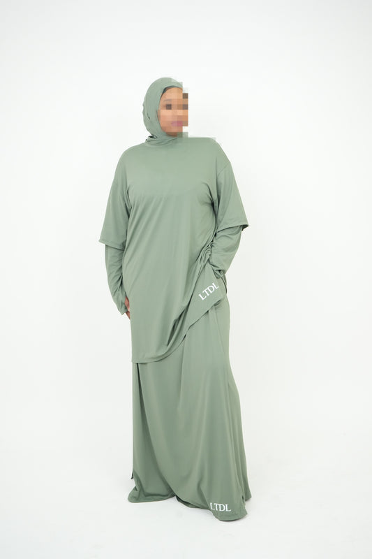 Ensemble robe nylon kaki